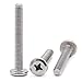 Glvaner (20 pcs) M6-1.0 x 60mm Binding Screws, Flat Round Head Phillips Drive Machine Screw 304 Stainless Steel 18-8 Full Thread, Furniture Screw Connection Bolt Screw