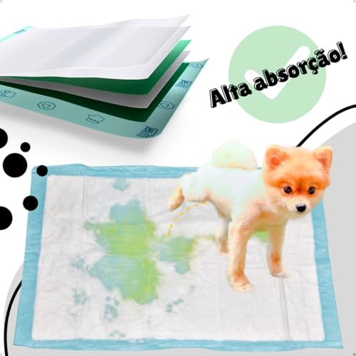 Tapete Higiênico para Cachorro Padliz 80cm x 60cm 30 Unidades Sanitário Super Absorvente Antivazamen