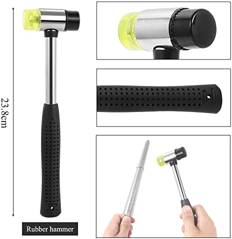 HEYMOUS Ringmess-Set Komplett - Ringdorn, Größenmesser Und Gummihammer Für Schmuck