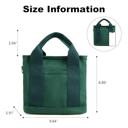 Image of IwIeIaIrI Small Tote Bag for Women,Canvas Mini Tote Bags with Zipper and Multi Pockets,Kids,Girls,Friends Gift 2026