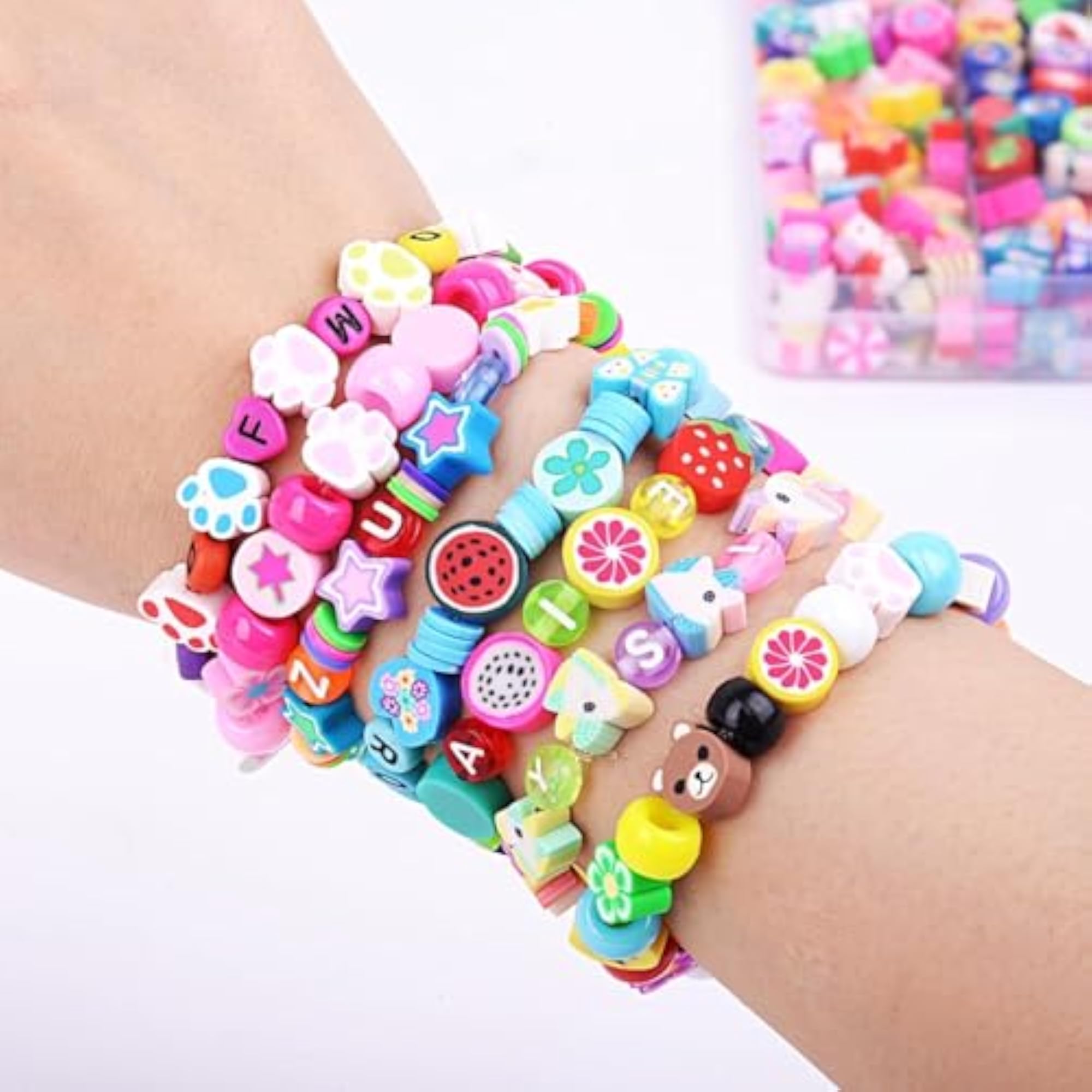 Friendship Gold Silver Heishi Polymer Clay Beads Kit