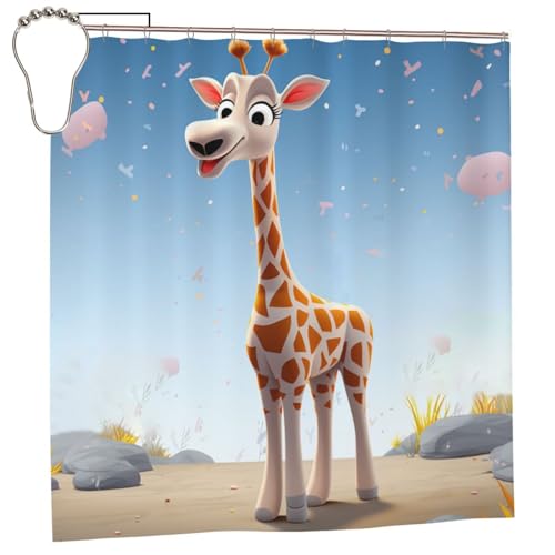 Rideau de douche lavable imperméable 183x183 cm avec 12 crochets - 3
