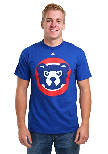 Majestic Chicago Cubs Cooperstown Official Logo Blue T-Shirt