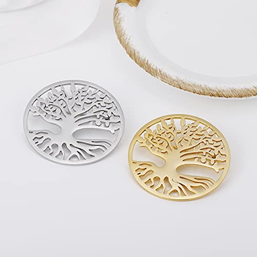 Winssigma Stainless Steel Brooch Pin For Women Men, Leopard Pin Tree Of Life Pin Rose Brooch Deer Pin Crown Pin #TOP1