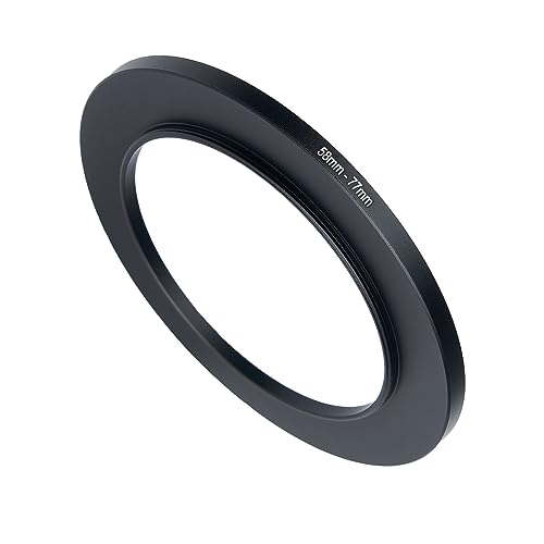 Image of 58mm to 77mm Step Up Ring Filter Adapter Black Metal Step up Adapter Rings Compatible with All Brand UV CPL ND Camera Lens Filter Step Down Ring (58mm-77mm)