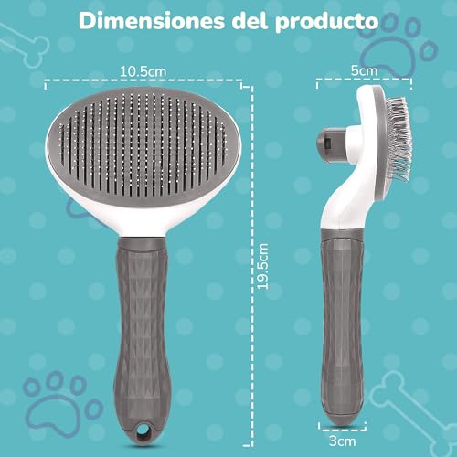 Miniatura 2 de Salvayro Cepillo Quitapelos Para Perros Y Gatos - Profesional, Desenreda Pelo Largo Y Corto, Ergonómico Bolsa Y Ebook Gratis.