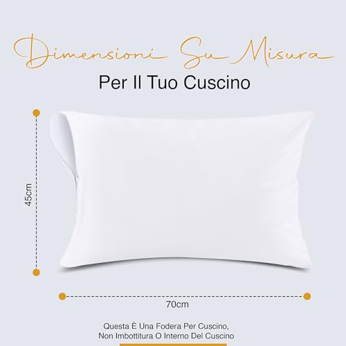 Utopia Bedding Copricuscini Impermeabili 45x70 cm (Set di 4) con Cerniera, Federe Cuscini Letto Certificato Oeko-TEX - Immagine 1
