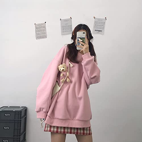 Hoodie with 3D Cute Bear Street Fashion Pullover Crewneck Oversize Top Sweater for Men and Women Teens School3