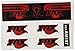 Ecoshirt RA-3M2U-E1Y2 Pegatina Sticker Shock Fox Float CTD Evolution Series Am197 Aufkleber Decals Autocollants Amortiguador, Rojo