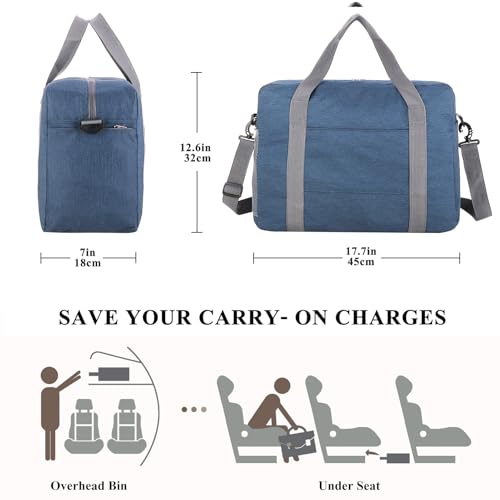 For Spirit Airlines Personal Item Bag 18x14x8 with Wet Pocket Foldable Travel Duffel Bag Underseat Carry on for Men & Women2