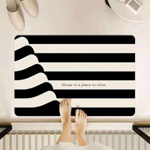 Tapis de salle de bain anti-moule et non glissé en diatomite 40x60