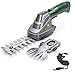 Gracious Gardens 2 IN 1 3.6V Cordless Hedge Trimmer Shear Built in Lithium Ion Battery, Hand Held Hedge Trimmer Cordless Hedge Cutter, with 2 Switchable Blades for Shrub, Garden, Grass and Pruning