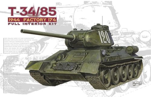 AFV-Club AF35145 T34/85 Modèle 174 maquette char soviétique avec intérieur complet