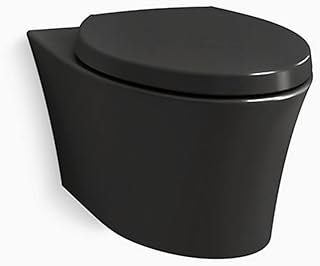 Kohler 31539-7 K-31539-7 Veil Wall-Hung Dula Flush Toilet, Black Black