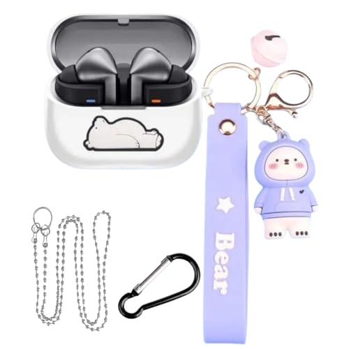 Galaxy Buds3 / Galaxy Buds3 Pro �Ή� �P�[�X �J�o�[ TPU�f�� �ی�P�[�X �����h�~ ���h�~ �ϏՌ� �h�� �h�o ������ �n���� ���킢�� ���� �[�d�֗� �S�ʕی� �ی�J�o�[ �C���z���P�[�X �L�[�`�F�[���t�� Galax