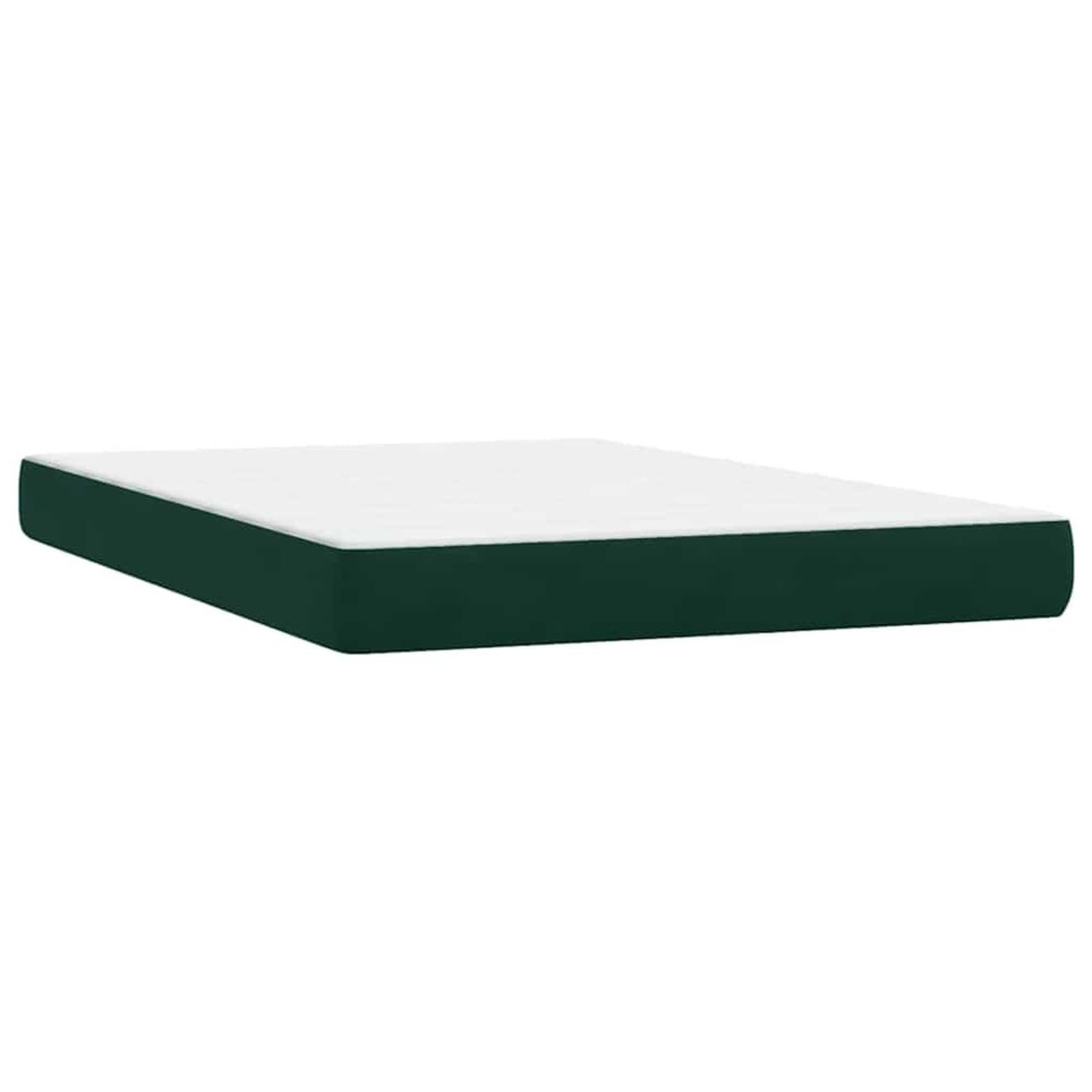 ATOMSTACK MAKER Letto a molle, 160 x 220 cm, con materasso a molle insacchettate, rivestimento in velluto verde scuro, testiera regolabile in altezza, cuscino traspirante, con rete a doghe e
