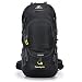 Zeroall Zaino Trekking 60L Zaino da Alpinismo Zaino Viaggio Borsa da Corsa Zaino Borsa da Viaggio da Jogging Traspirante per Corsa Escursionismo Campeggio con Copertura Antipioggia(Nero)