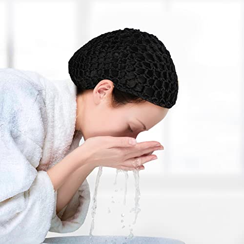 3 Pieces Mesh Crochet Hair Net Snoods for Women, Soft Rayon Knit Crochet Hairnet Hair Cover Accessory for Sleeping