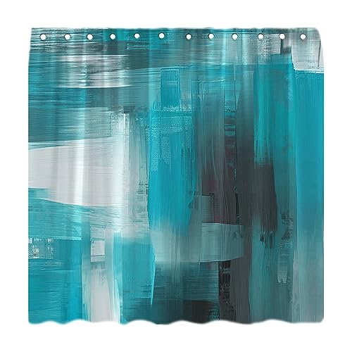 CCNSTMS Abstract Art Shower Curtain Grunge Modern Abstract Oil Painting Hippie Cool Art Fabric Bathroom Curtain with Hook