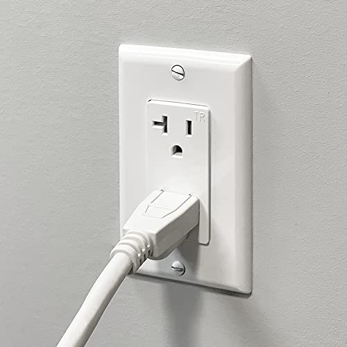 Maxxima 20A Tamper Resistant Duplex Receptacle Standard Decorative Electrical Wall Outlet, Child Proof Safety, White, 20 Amp, Tr, Wall Plates Included Contractor Pack (Pack Of 10) #TOP2