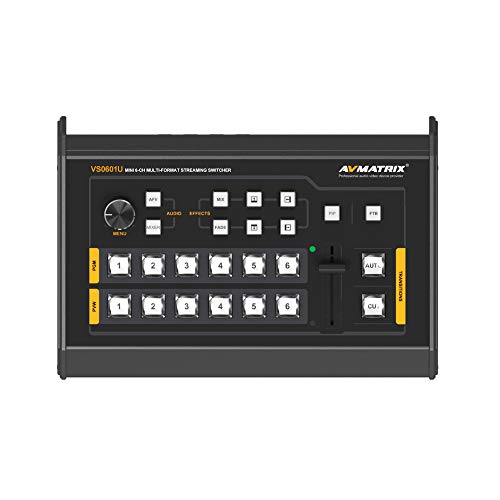 Image of AVMATRIX 6CH SDI & HDMI (4xSDI and 2xHDMI) inputs Mini Multi-Format Video Switcher
