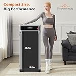 Sweetcrispy Compact Treadmill for Small Spaces, Quiet Under-Desk Walking Pad, Slim & Portable Design for Home Office Workouts, Easy to Store, Ideal for Apartments and Work-from-Home Fitness - Image 4