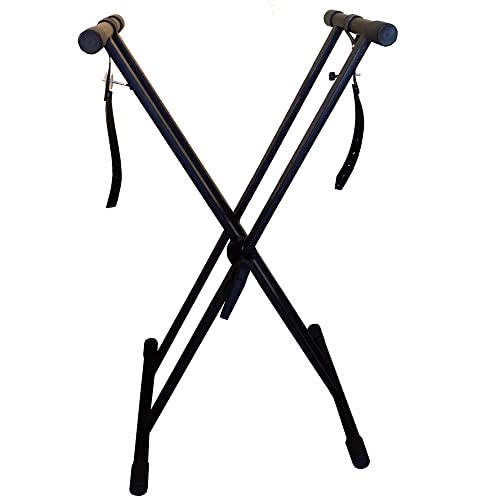 RockJam Xfinity Heavy-Duty, Double-X, Pre-Assembled, Infinitely Adjustable Piano Keyboard Stand with Locking Straps by RockJam - Image 9