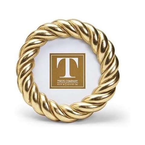 Two's Company Gilded Rope Photo Frame Cover