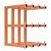 4 PACK Lumber Rack Wall-Mounted Lumber Storage Rack, Heavy Duty Wood Storage Racks With 6-Level System, 1320 LB Sturdy Garage Wood Organizer, Hanging Orange Lumber Metal Racks for Indoor & Outdoor