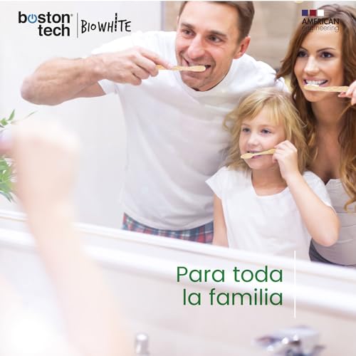 Miniatura 3 de Biowhite Cepillos De Dientes De Bambú Cepillos Con Cerdas Suaves Sin Bpa Y Carbón Activado Juego De Cepillos Dentales De Bambú Natural Y Ecológico Biodegradables Y Compostables 4 Cepillos