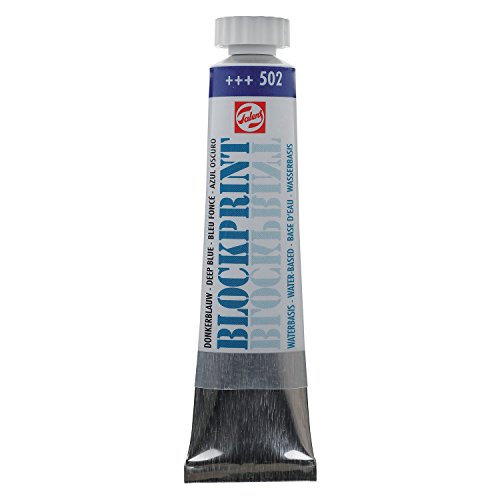 Talens - Peinture à l’eau pour gravure et linogravure - 20 ml, bleu foncé, 20ml