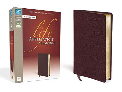 NIV, Life Application Study Bible, Second Edition, Personal Size, Bonded Leather, Burgundy, Red Letter Edition