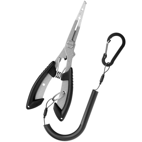Image of Pawfly 250 Pcs Split Rings and Split Ring Pliers Kit for Fishing | 5 Sizes Fishing Split Rings & Fishing Pliers, Fishing Lure Connectors, Stainless Steel Split Rings for Saltwater & Freshwater