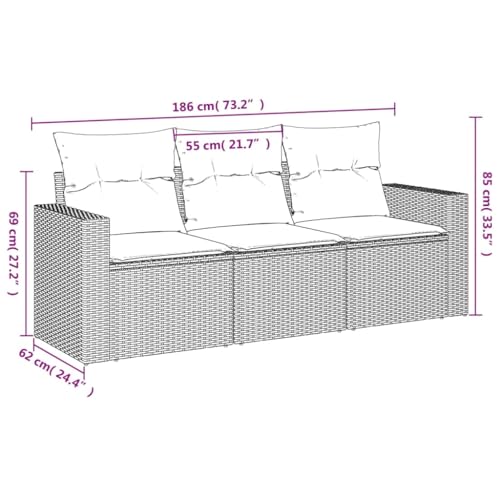 Canapé de jardin modulable beige lavable pour résoudre le manque de rangement