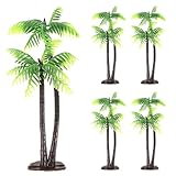 Abaodam 5Pcs Twinning Coconut Palm Model Trees 5.11 Inch Miniature Landscape Scenery for Diorama Party Decoration and Home Garden Layout