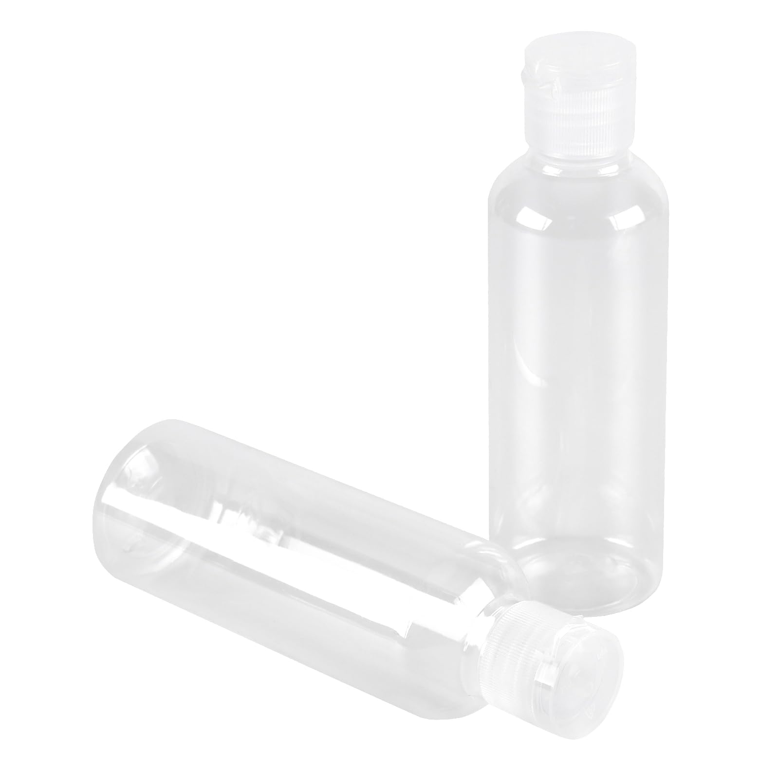 30 sztuk butelek o pojemności 100 ml, przezroczyste butelki podróżne do napełniania z pokrywą na zawiasach, 100 ml, z tworzywa sztucznego, do bagażu podręcznego, podróży samolotem