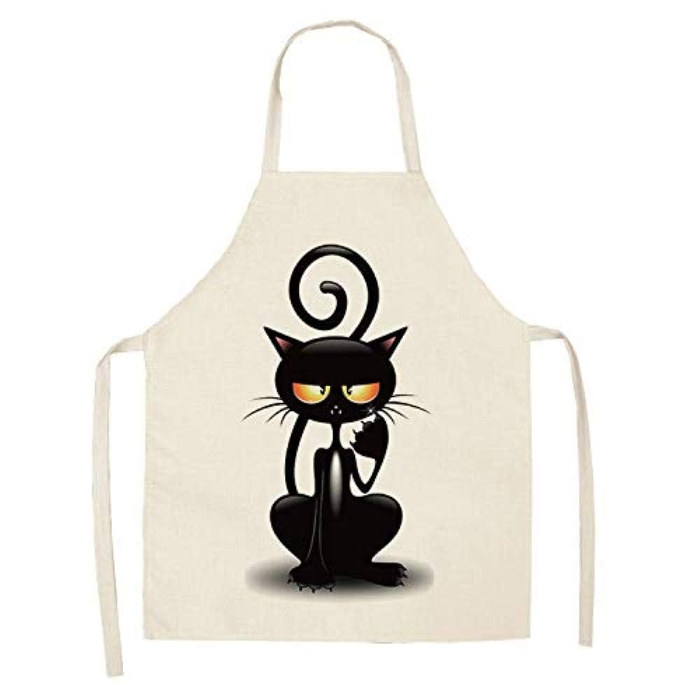 ShopINess Cat Kitchen Aprons for Adults and Children for Family Cooking Barbecues Parties Idea Gift Cat