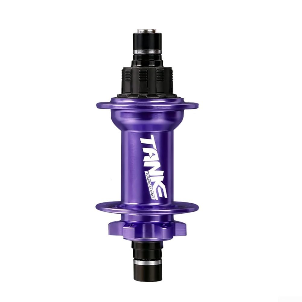 Single Speed Rear Hub 10 x 135mm 32hole Dirt Jump Bike Single Speed Disc Rear Hub 120 Sounds 6 Pawl(Purple)