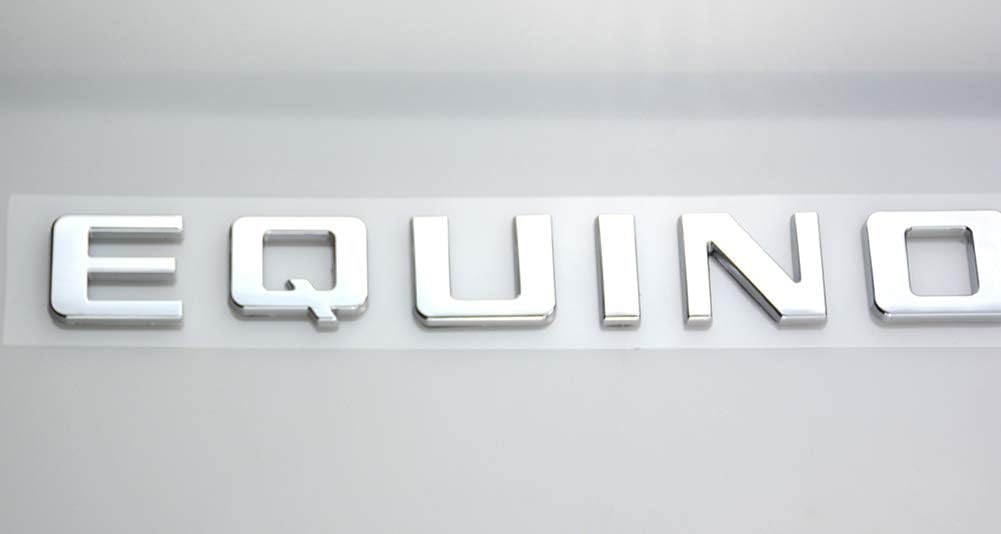 2X Equinox Nameplate Letter Emblems 3D Badges Replacement for Equinox (Chrome)