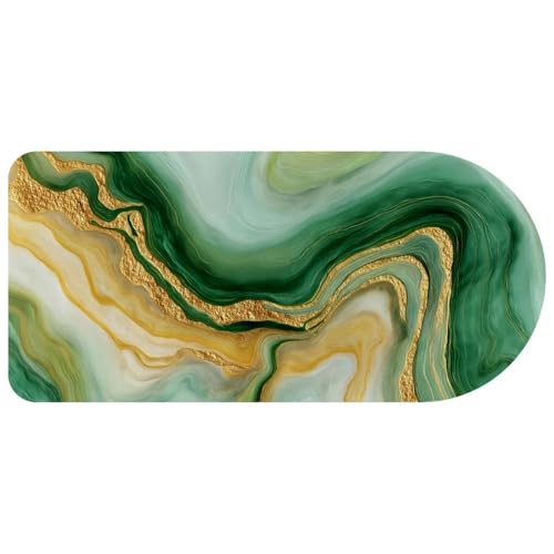 Grand protecteur de bureau marbre vert tapis de souris haut de gamme 73cm