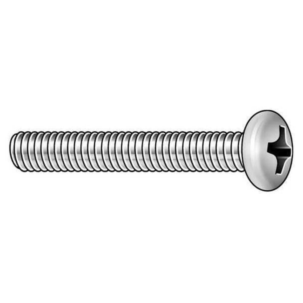 M4-0.7 x 60 mm. Pan Head Phillips Machine Screw, 25 pk.