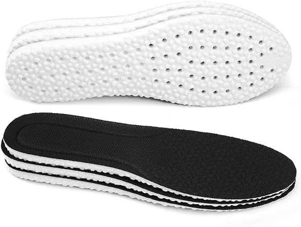 BEYKURYBEYKURY 1 Pairs Shoe Insoles for Men Breathable Replacement Insoles Shoes Inserts Cushioning Shock Absorbing Insole Sports Insoles Replacement Insoles for Work Shoes, Cut to Fit