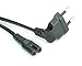 Produktbild Value 19992093 Netzkabel Euro-Stecker 90 Grad gewinkelt auf C7, 2 polig, 1,8 m schwarz