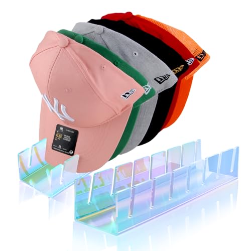 Hat Organizer for Baseball Caps Hat Rack Acrylic Hat Stand 2Pack No Install