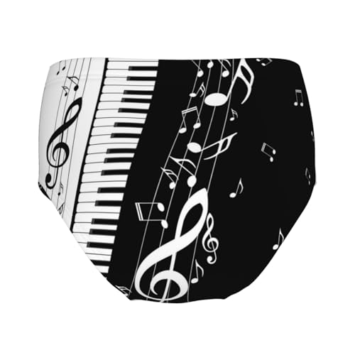 Piano Keys With Musical Notes Girls' Underwear Soft Cotton Little Girls Panties Comfort Briefs2