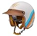 Produktbild Vintage Jet-Helm · Motorrad-Helm Roller-Helm Scooter-Helm Moped Mofa-Helm Chopper Retro Vespa Vintage Pilot Biker Helmet · ECE Zulassung mit Visier Offenem Gesicht Helm H,XXL
