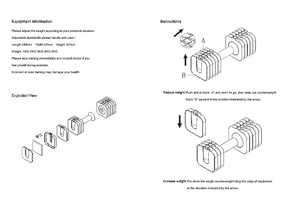 Adjustable Dumbbells, Weights Dumbbells Set for Women Patent: D988438S
