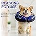 Soft Inflatable Dog Cone for After Surgery – Comfortable Donut E-Collar Alternative to Prevent Licking & Scratching – Adjustable Recovery Collar for Medium Dogs – Washable Protective Neck Pillow