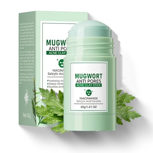 Mugwort Clay Mask Stick - Mugwort Acne Face Treatments & Masks Skincare - Clay Mask for Pores, Deep Cleaning Grease,Water Oil Balance-Acne Control Effect - Daily Face Care for a Lot of Skin Type 1pcs
