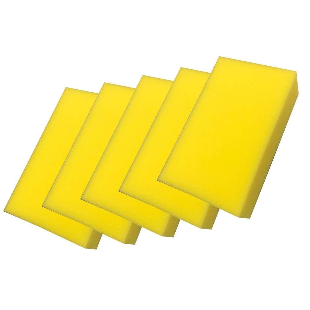 5Pcs Commonly Used Scrub Sponges Vehicle Wash Sponge Multifunctional Double Sided Scrub Sponges Wash Mitt Auto